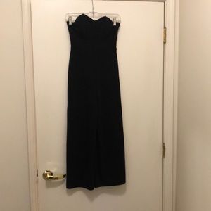 Black strapless jumpsuit